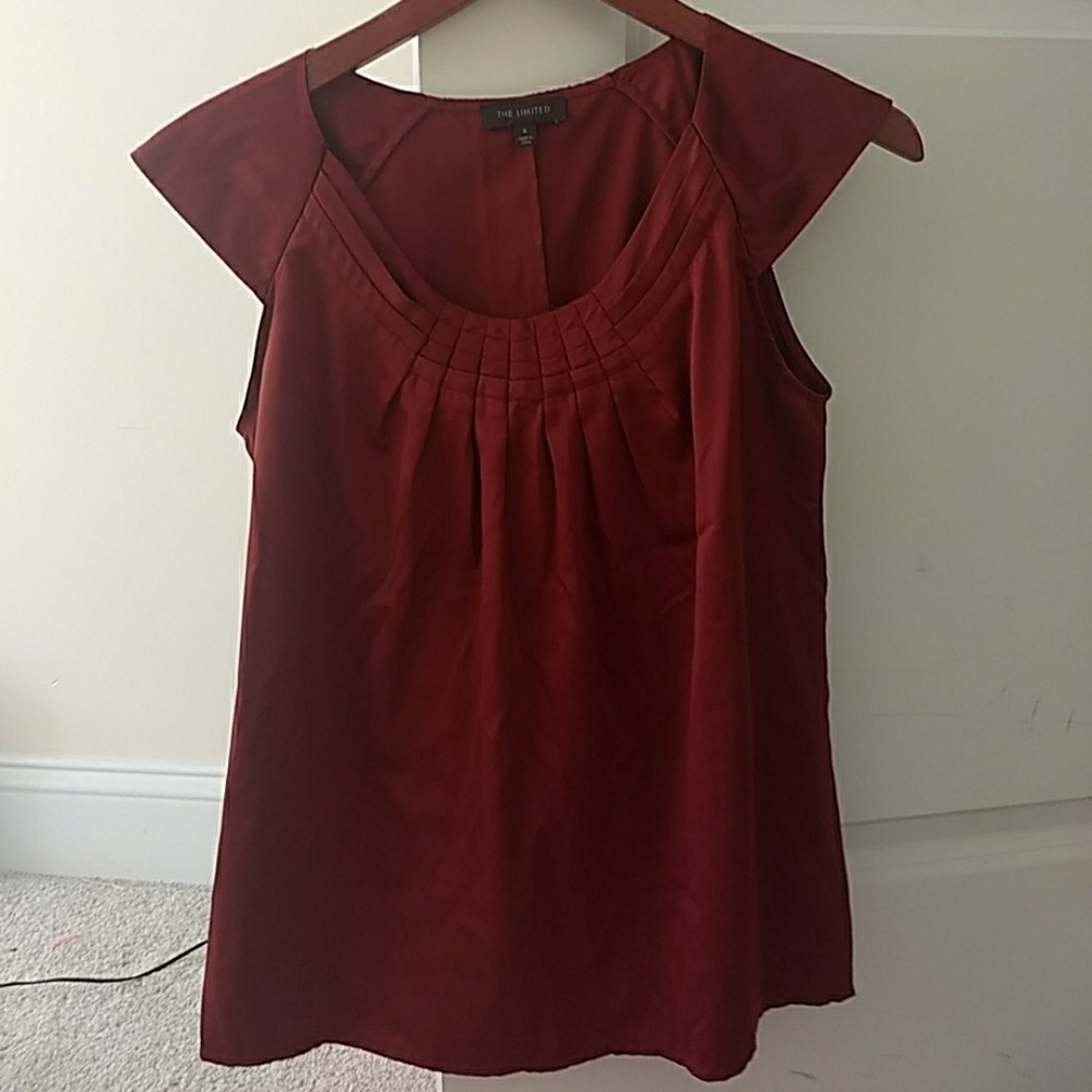 Amber colored pintuck shirt by the Limited